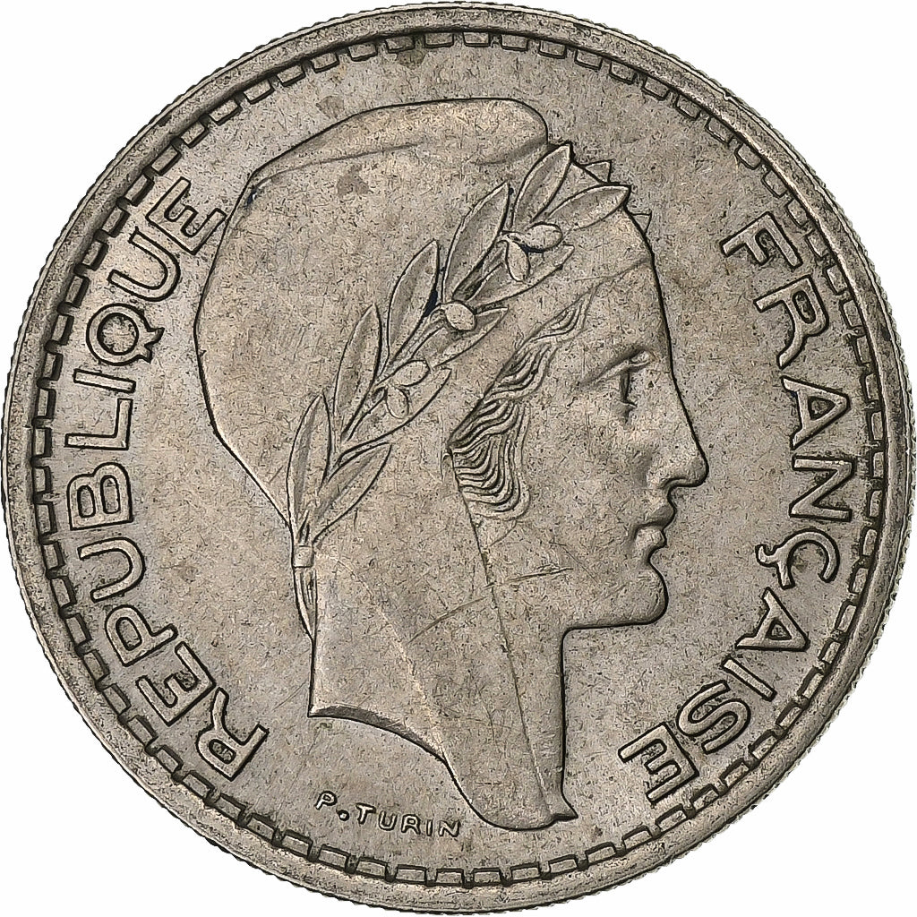 France, 10 Francs, Turin, 1946, Beaumont - Le Roger, Copper-nickel, AU(55-58)