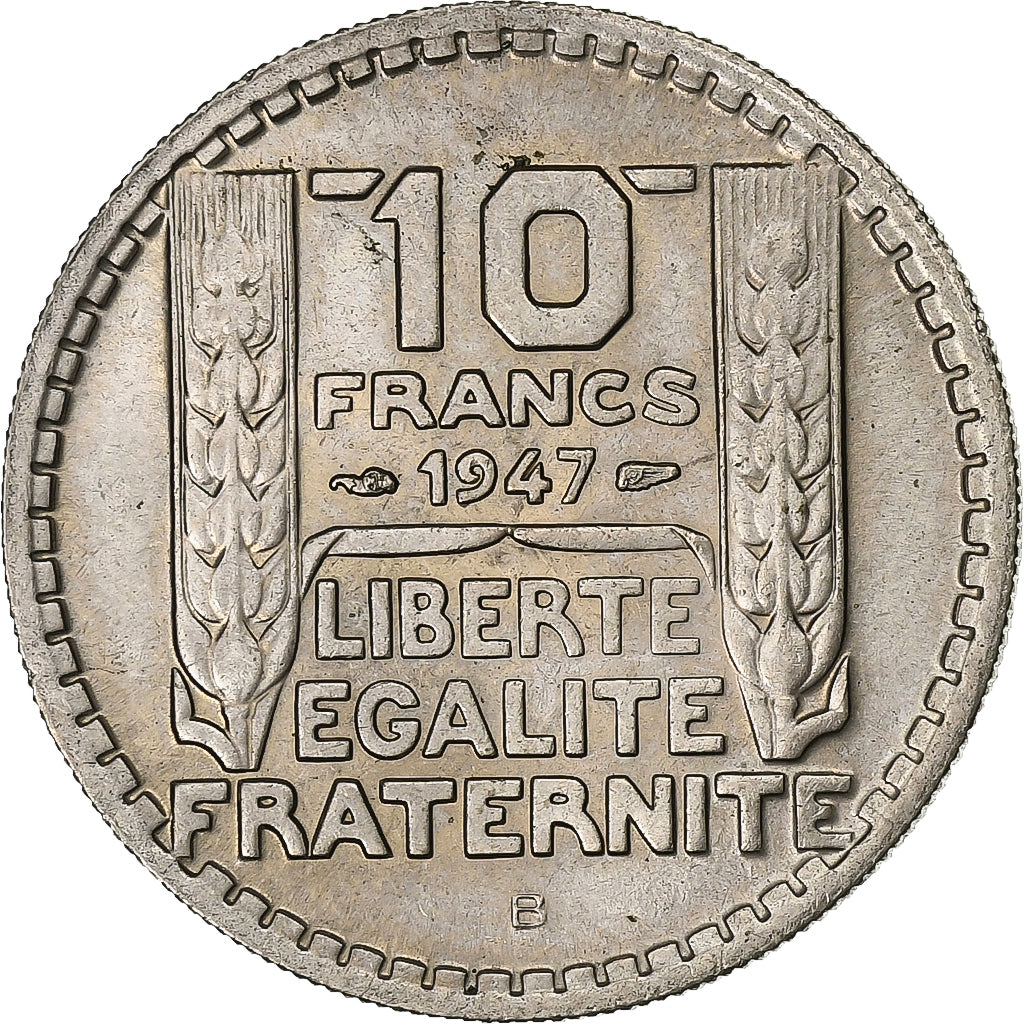 Francia, 10 Francs, Turin, 1947, Rame-nichel, BB, KM:908.1