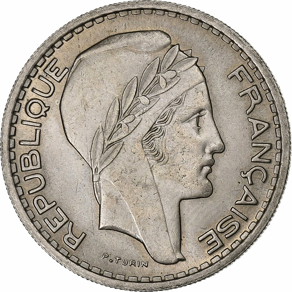 France, 10 Francs, Turin, 1947, Beaumont - Le Roger, Copper-nickel, MS(60-62)