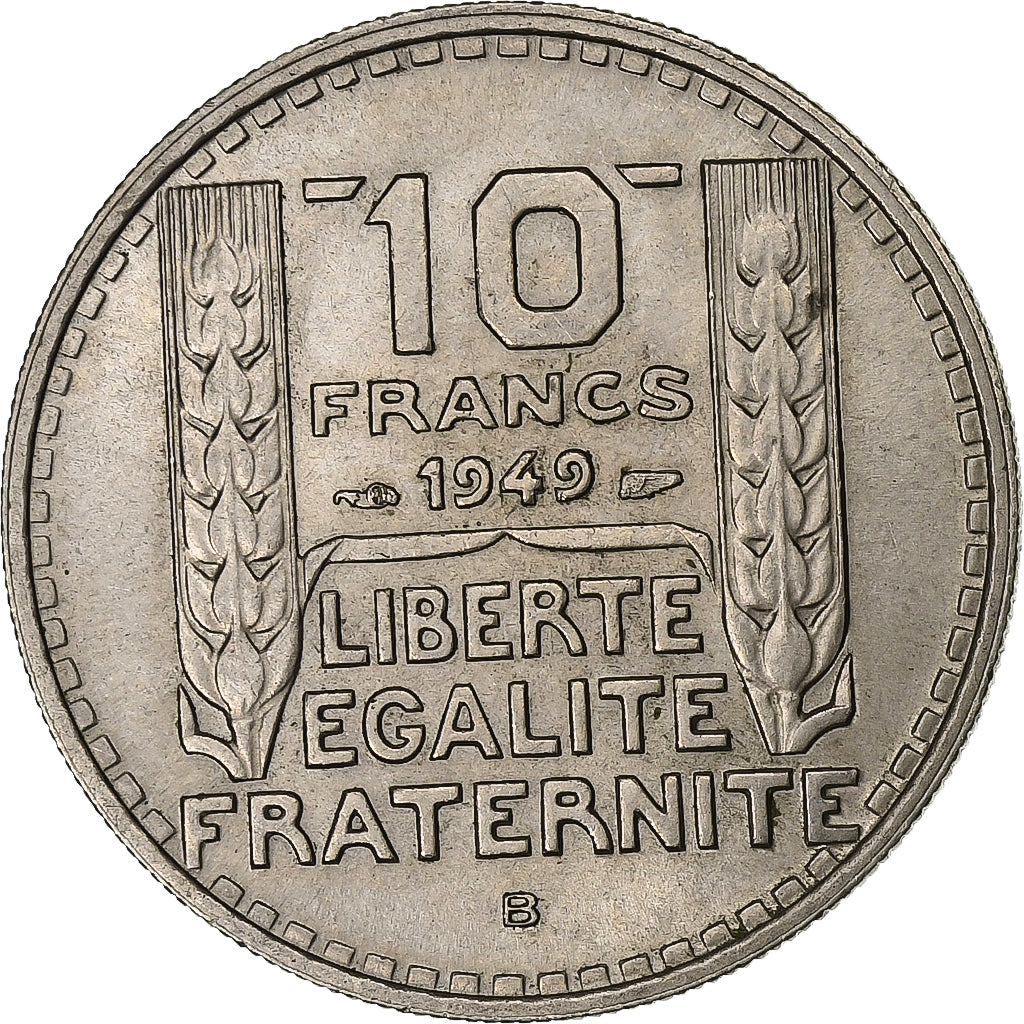 Frankrijk, 10 Francs, Turin, 1949, Beaumont - Le Roger, Cupro-nikkel, ZF