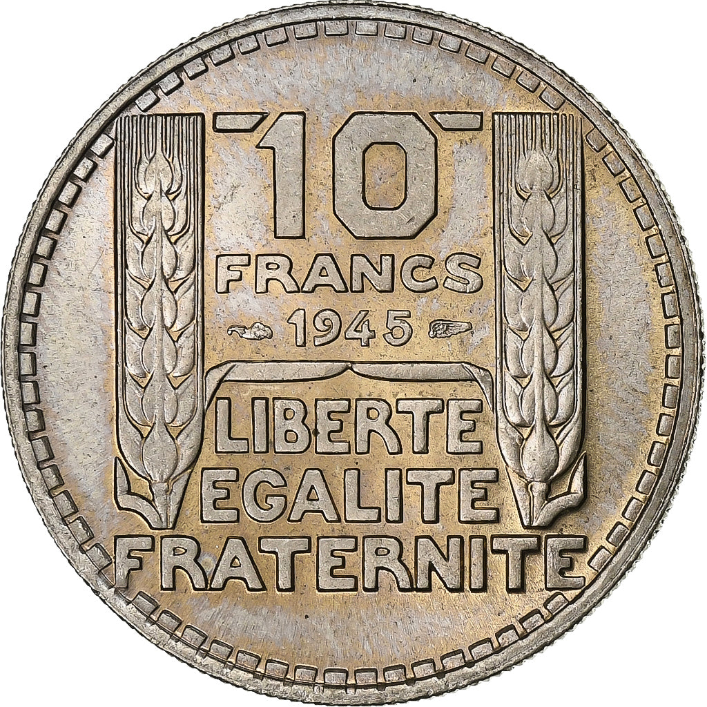 Frankrijk, 10 Francs, Turin, 1945, Cupro-nikkel, UNC, KM:908.1