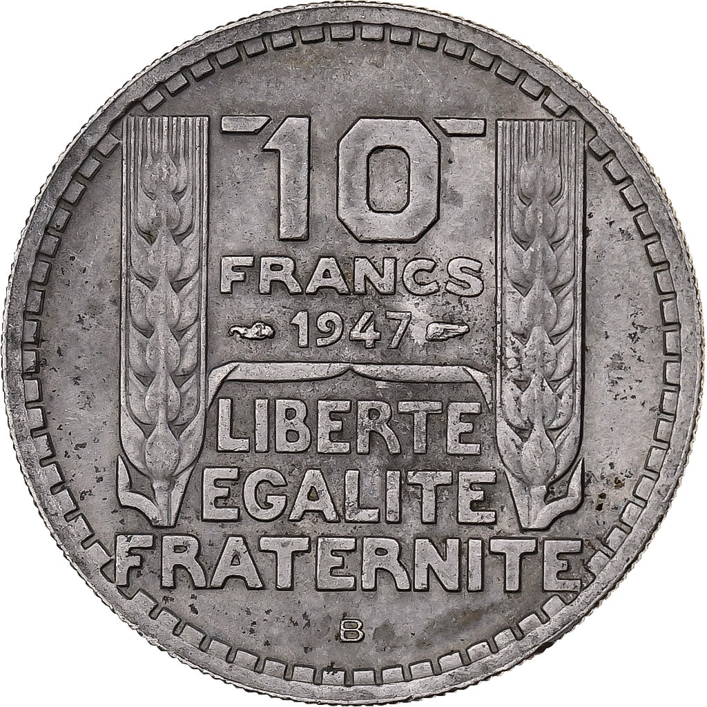 Frankreich, 10 Francs, Turin, 1947, Beaumont - Le Roger, Kupfer-Nickel, S