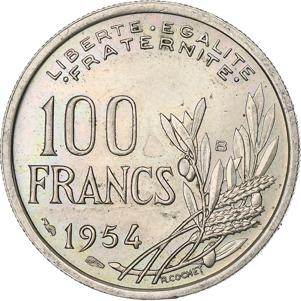France, 100 Francs, Cochet, 1954, Beaumont - Le Roger, Cupro-nickel, SUP