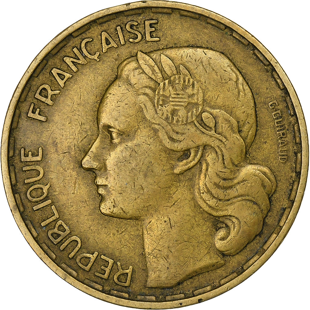 Frankreich, 50 Francs, Guiraud, 1953, Paris, Aluminum-Bronze, SS, KM:918.1