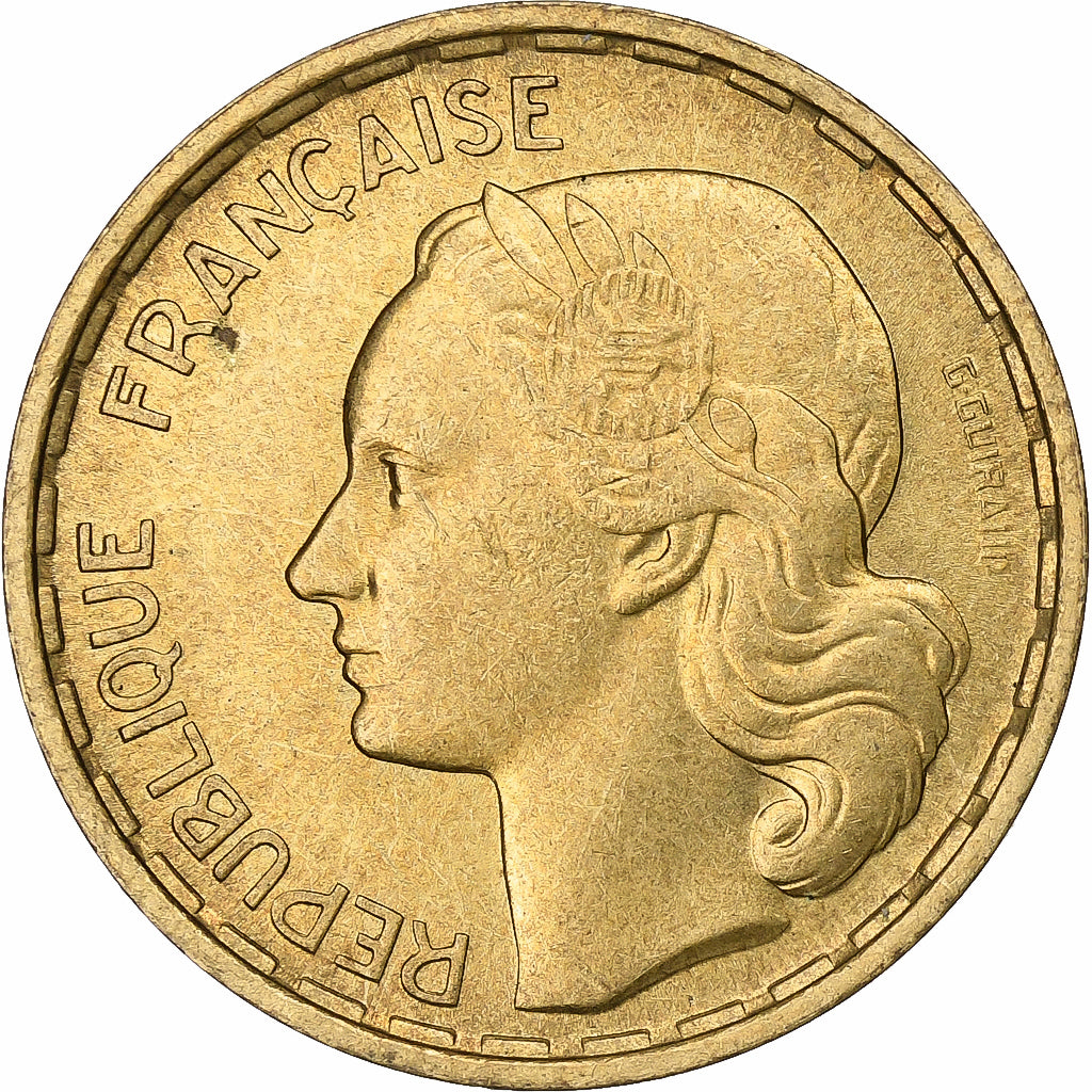França, 50 Francs, Guiraud, 1951, Beaumont - Le Roger, Alumínio-Bronze