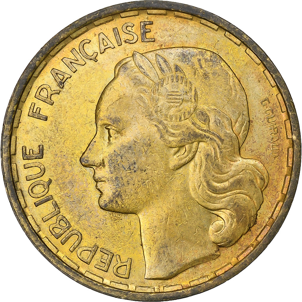 França, 50 Francs, Guiraud, 1951, Beaumont - Le Roger, Alumínio-Bronze