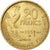 Francia, 20 Francs, Guiraud, 1951, Beaumont - Le Roger, Alluminio-bronzo, BB+
