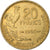 Francia, 20 Francs, Guiraud, 1950, Paris, Alluminio-bronzo, SPL-, KM:916.1