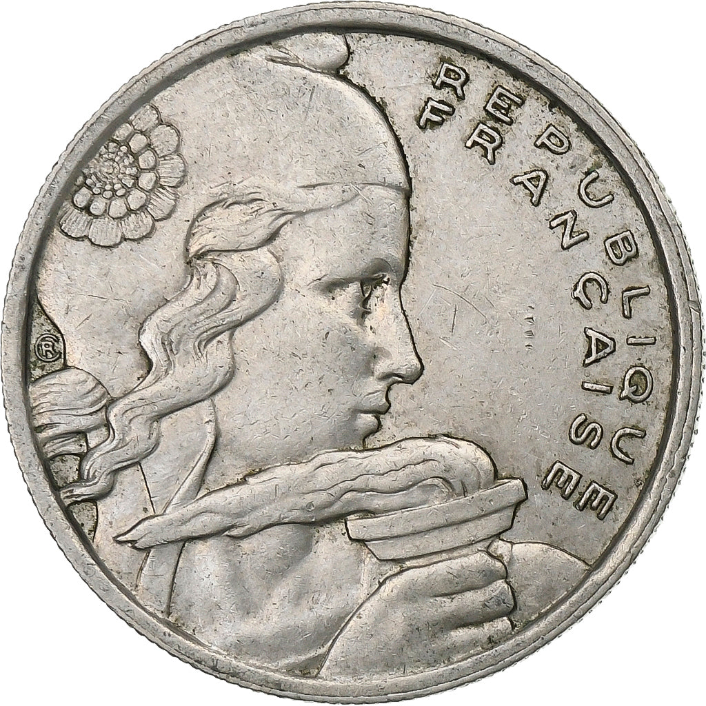 Francia, 100 Francs, Cochet, 1958, Rame-nichel, MB+, KM:919.1