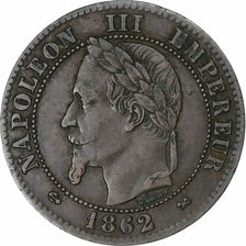 France, Napoleon III, 2 Centimes, Napoléon III, 1862, Bordeaux, Bronze