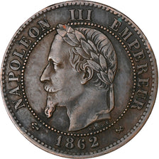 France, Napoleon III, 2 Centimes, Napoléon III, 1862, Bordeaux, Bronze