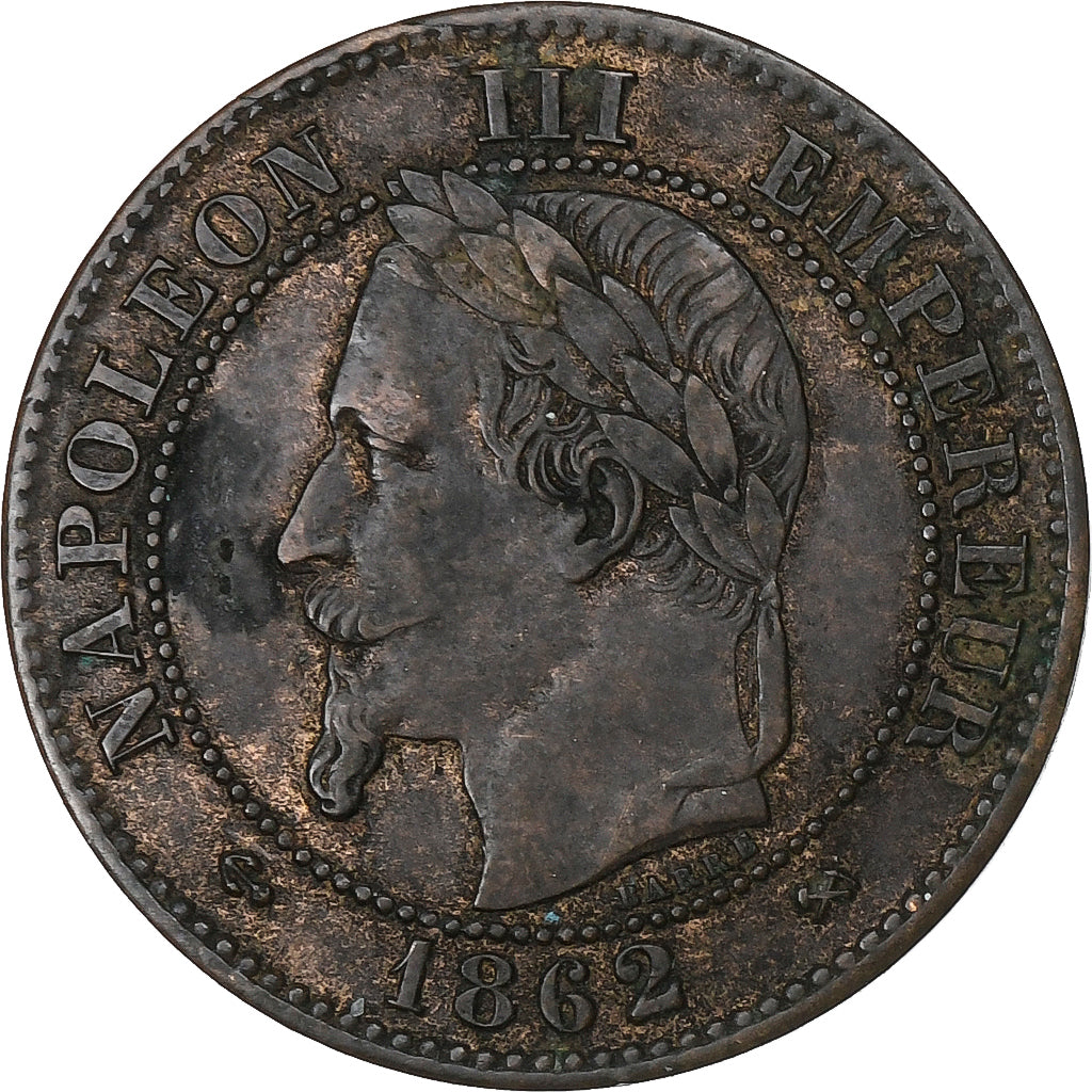 France, Napoleon III, 2 Centimes, Napoléon III, 1862, Bordeaux, Bronze