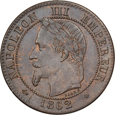 France, Napoleon III, 2 Centimes, Napoléon III, 1862, Strasbourg, Bronze