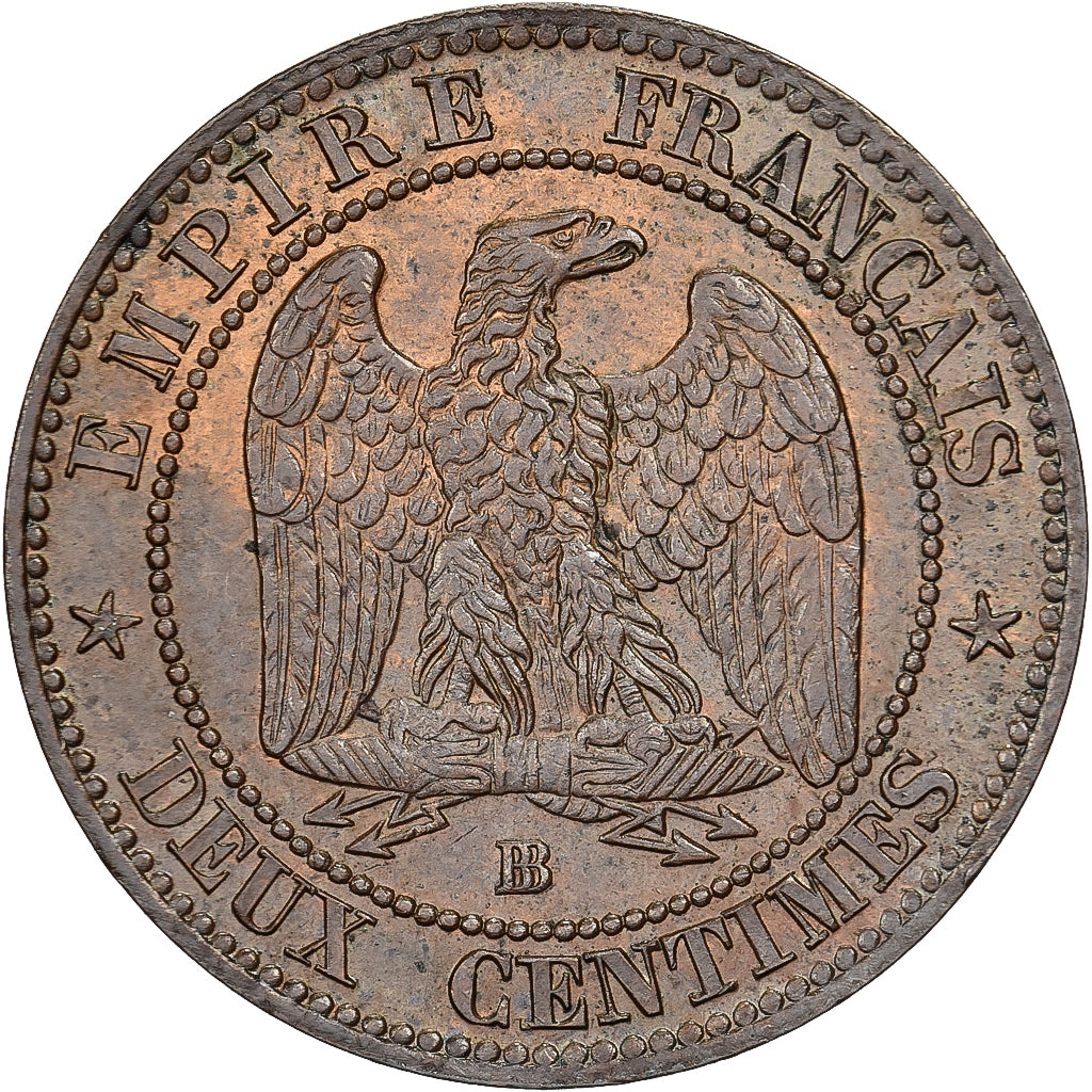 France, Napoleon III, 2 Centimes, Napoléon III, 1862, Strasbourg, Bronze