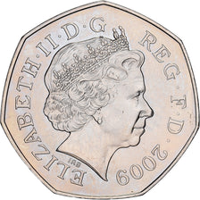 Great Britain, Elizabeth II, 50 Pence, 2009, British Royal Mint, Copper-nickel