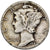 Estados Unidos da América, Dime, Mercury Dime, 1940, Philadelphia, Prata