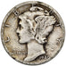 USA, Dime, Mercury Dime, 1940, Philadelphia, Srebro, VF(20-25), KM:140