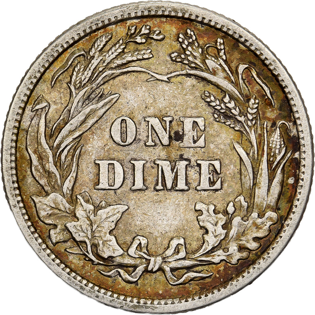 Stati Uniti, Dime, Barber Dime, 1916, Philadelphia, Argento, BB+, KM:113