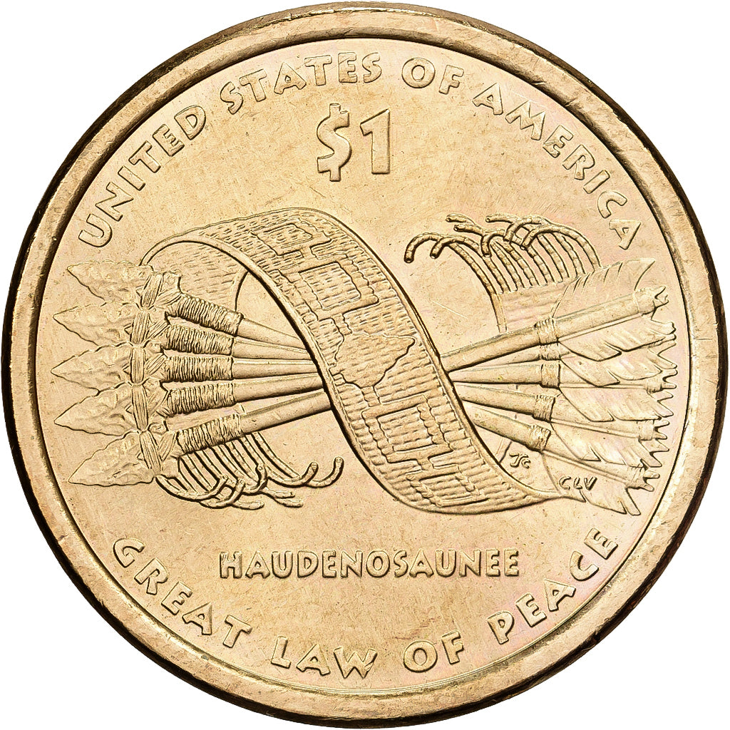 United States, Dollar, Native American Dollar - Hiawatha belt reverse, 2010