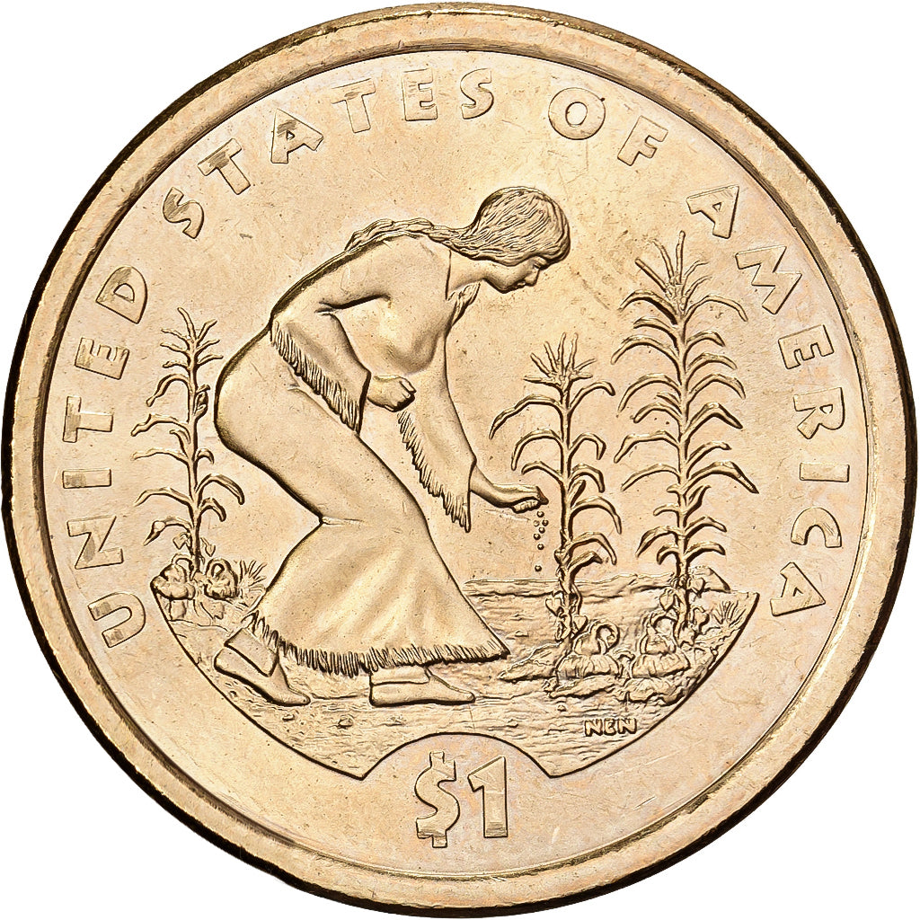 Estados Unidos da América, Dollar, Native American Dollar - Planting crops