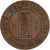 Indochina Francesa, Cent, 1887, Paris, Bronce, BC+, KM:1