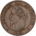Francja, Napoleon III, 2 Centimes, Napoléon III, 1861, Paris, Brązowy