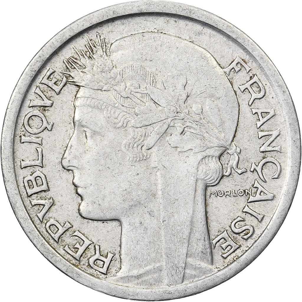 France, Franc, Morlon, 1945, Castelsarrasin, Aluminium, TTB, KM:885a.3
