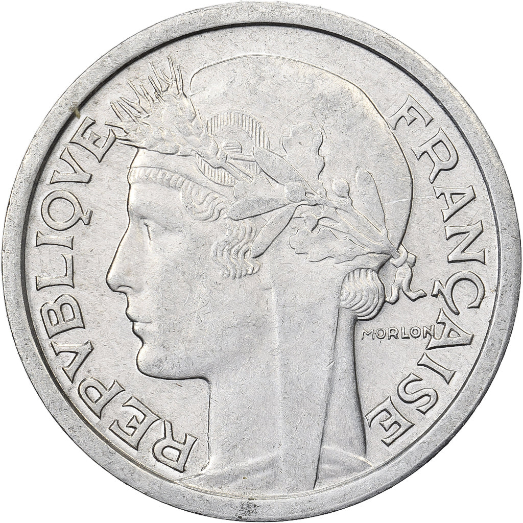 Frankrijk, Franc, Morlon, 1945, Paris, Aluminium, ZF, KM:885a.1