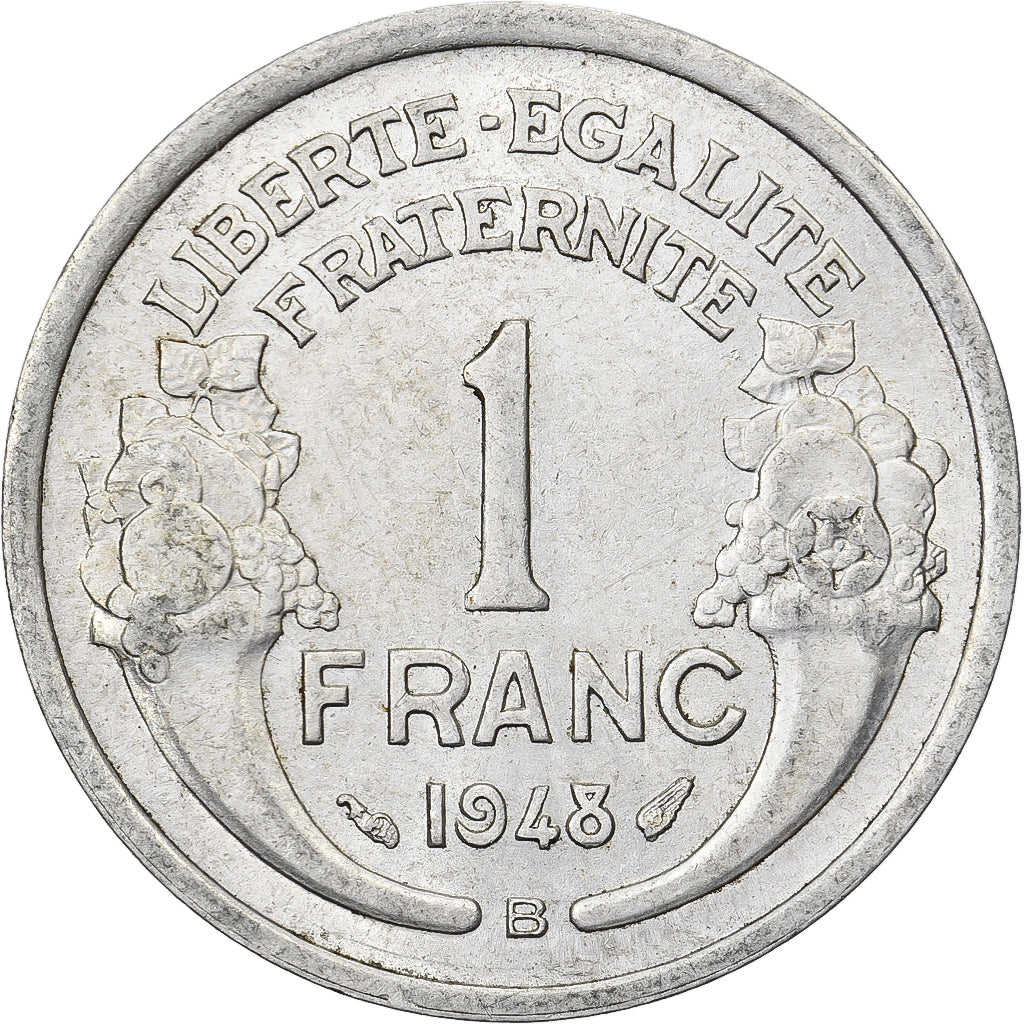 Frankreich, Franc, Morlon, 1948, Beaumont - Le Roger, Aluminium, SS, KM:885a.2