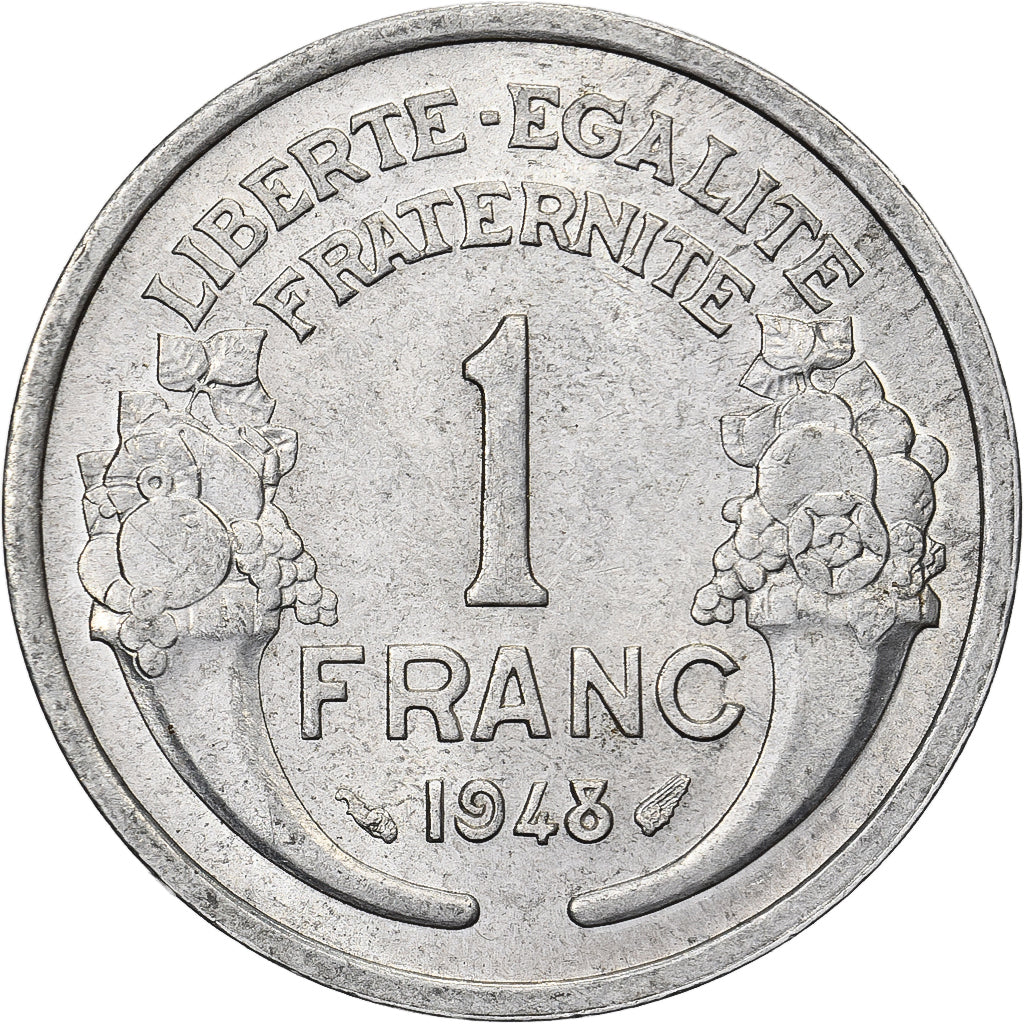 Frankrijk, Franc, Morlon, 1948, Aluminium, ZF, KM:885a.1