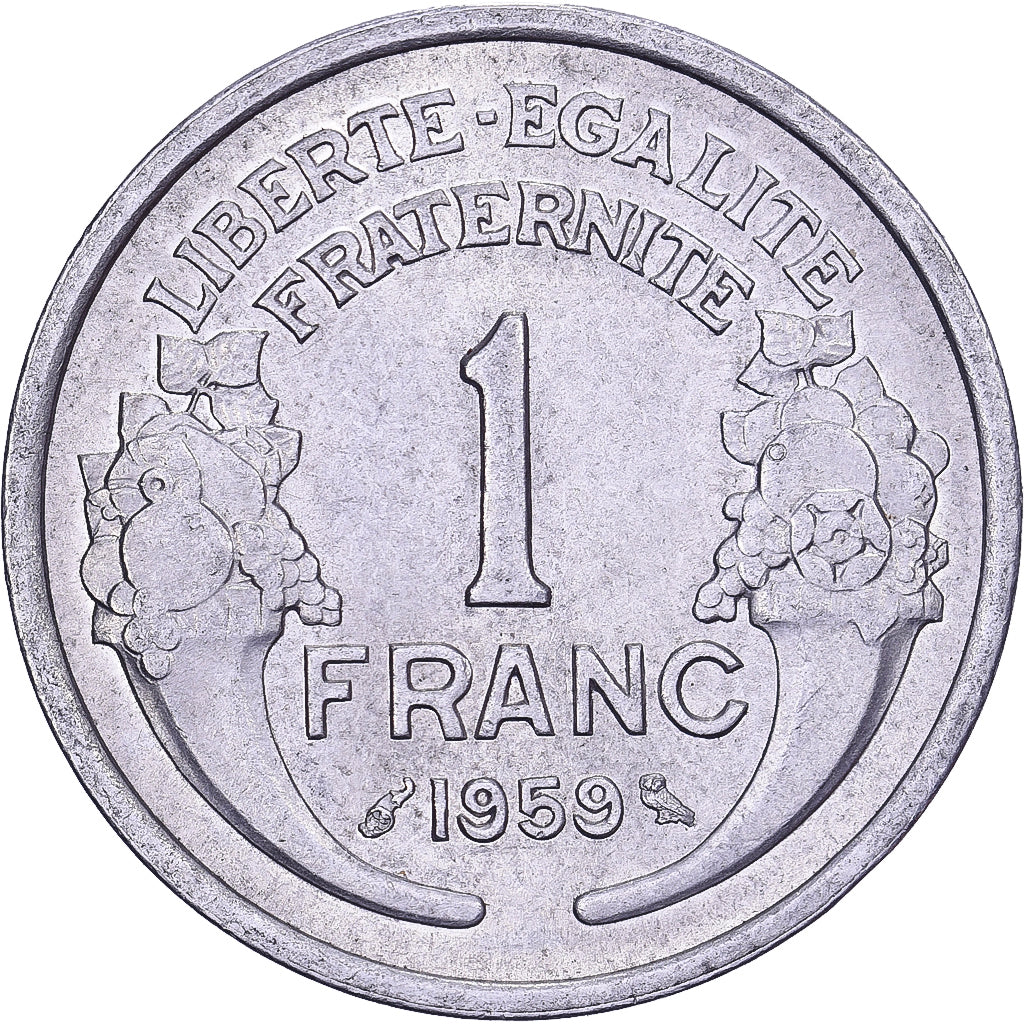 França, Franc, Morlon, 1959, Alumínio, EF(40-45), KM:885a.1
