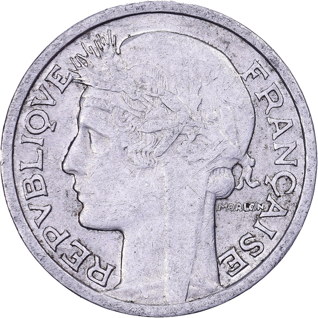 France, 50 Centimes, Morlon, 1945, Castelsarrasin, Aluminum, AU(50-53)