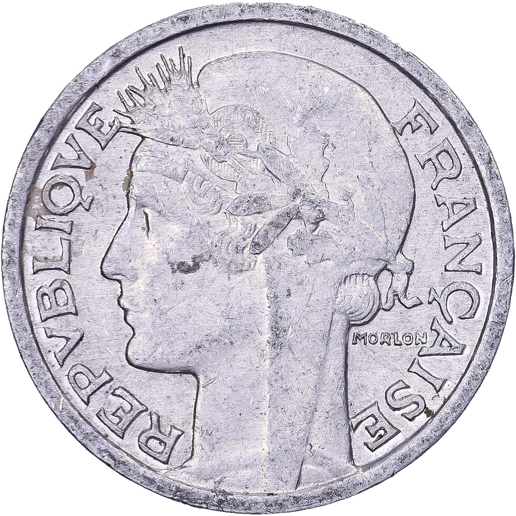 França, 50 Centimes, Morlon, 1945, Beaumont - Le Roger, Alumínio, AU(50-53)