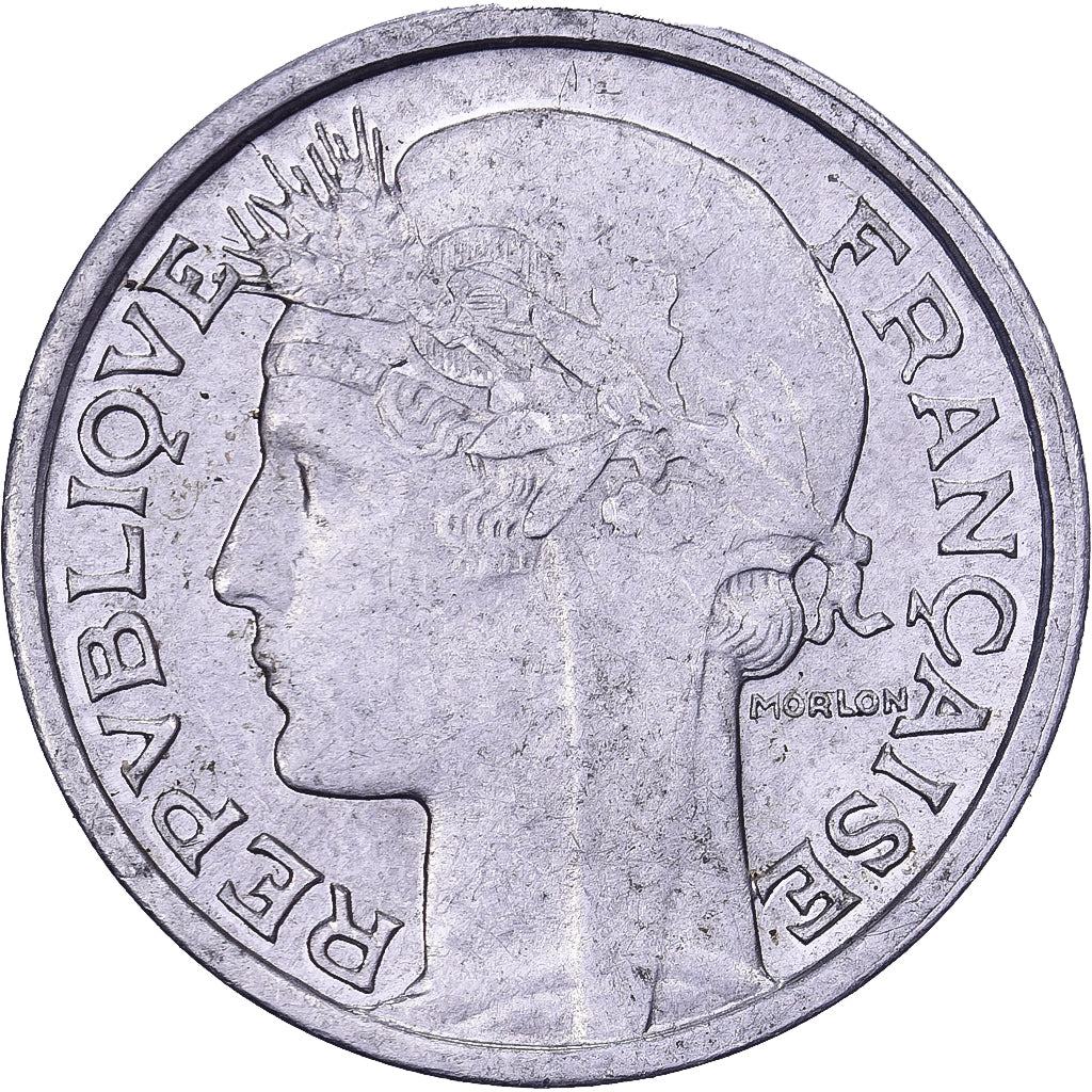 França, 50 Centimes, Morlon, 1946, Alumínio, EF(40-45)