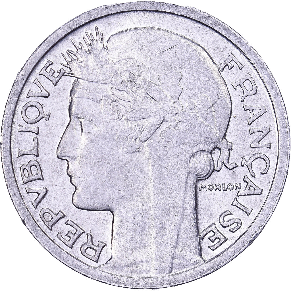França, 50 Centimes, Morlon, 1945, Paris, Alumínio, AU(50-53), KM:894.1a
