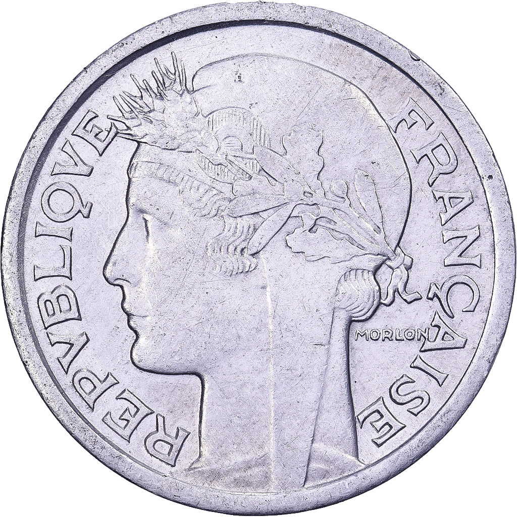 Frankrijk, Franc, Morlon, 1945, Castelsarrasin, Aluminium, PR, KM:885a.3