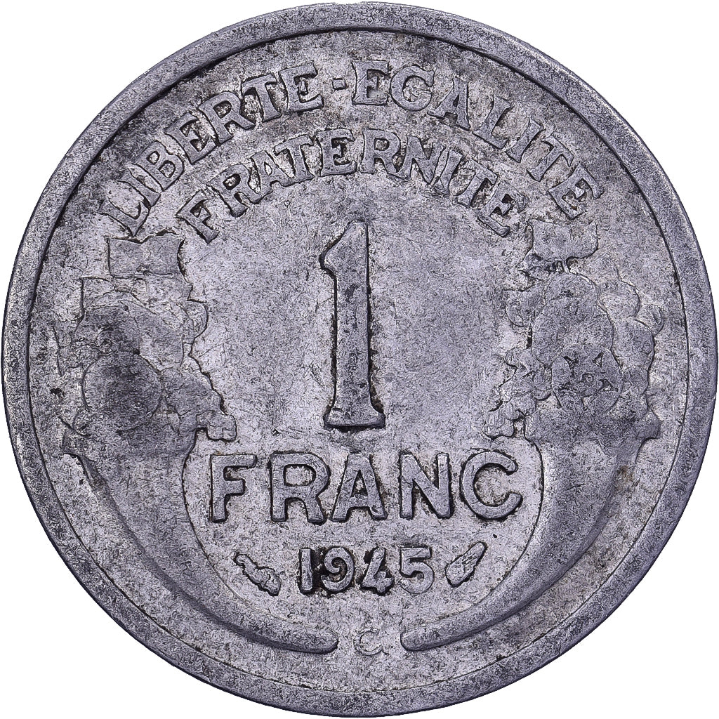 França, Franc, Morlon, 1945, Castelsarrasin, Alumínio, VF(30-35), KM:885a.3