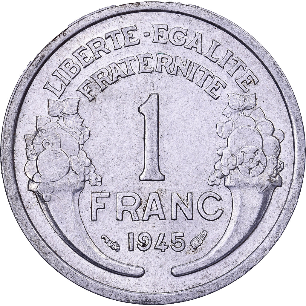 Frankreich, Franc, Morlon, 1945, Aluminium, SS, KM:885a.1