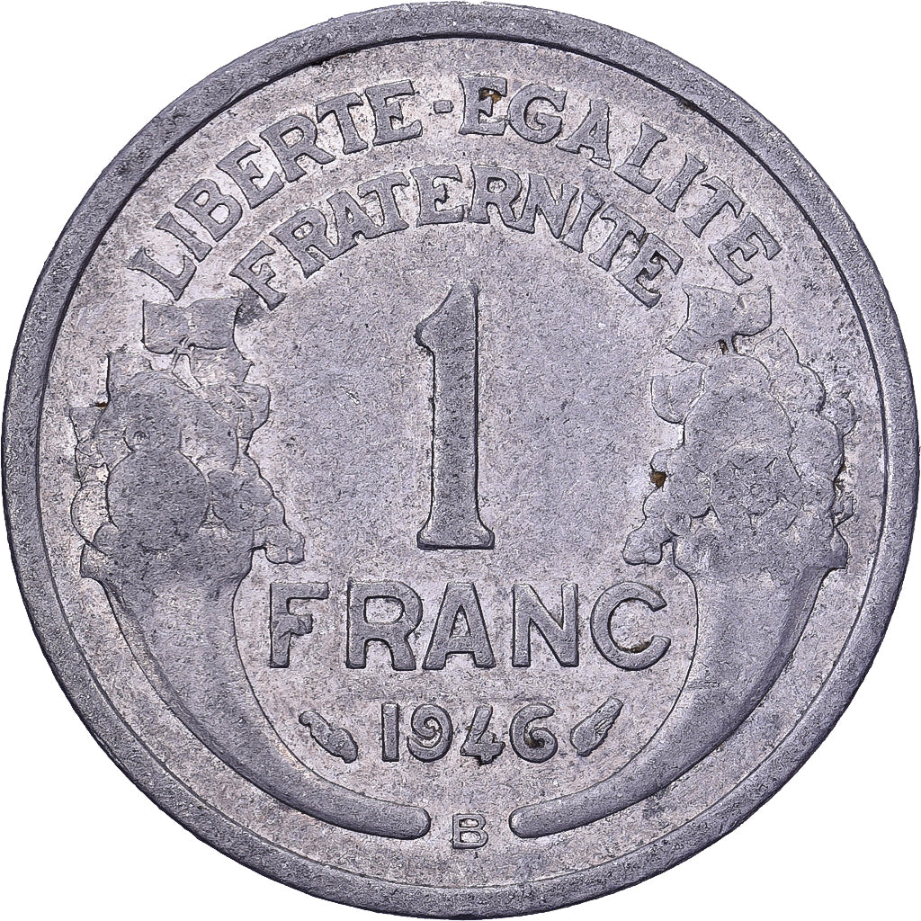 Frankreich, Franc, Morlon, 1946, Beaumont - Le Roger, Aluminium, S+, KM:885a.2