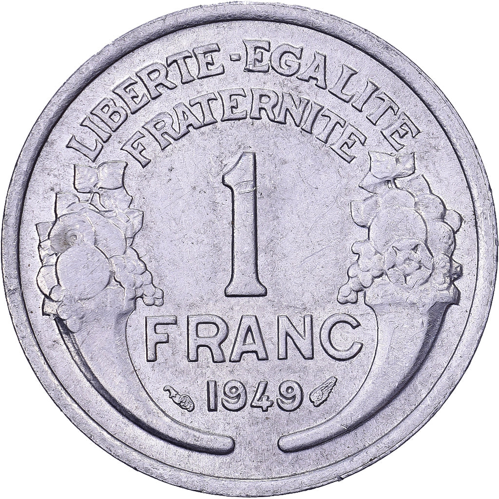 Frankreich, Franc, Morlon, 1949, Aluminium, SS+, KM:885a.1
