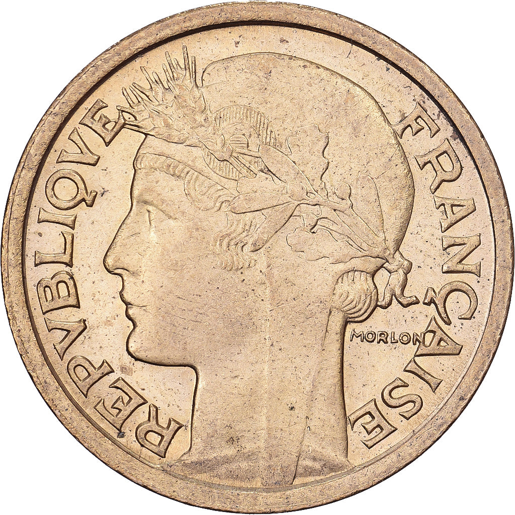 Francja, Franc, Morlon, 1939, Aluminium-Brąz, MS(60-62), KM:885