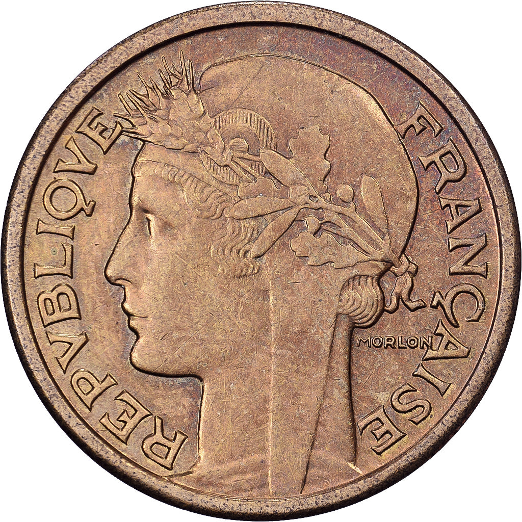 Francja, Franc, Morlon, 1941, Aluminium-Brąz, AU(55-58), KM:885