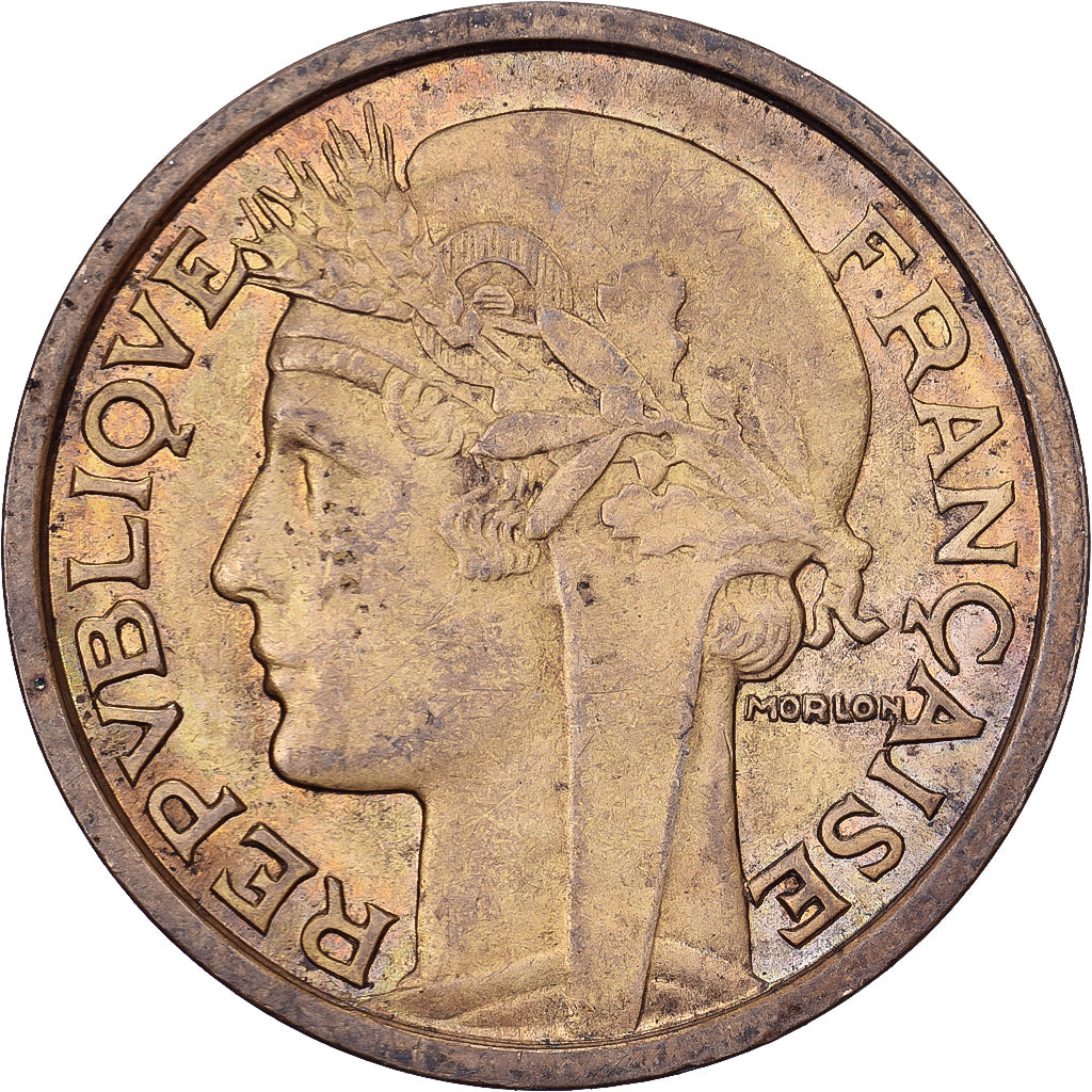 Francja, Franc, Morlon, 1931, Aluminium-Brąz, EF(40-45), KM:885