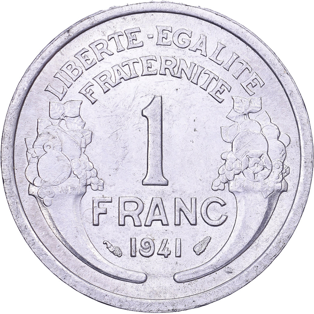 Francja, Franc, Morlon, 1941, Aluminium, AU(55-58), KM:885a.1