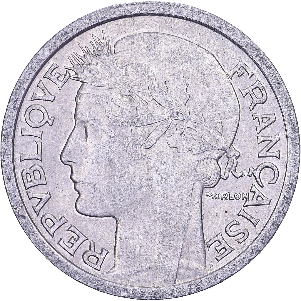 Francia, Franc, Morlon, 1945, Alluminio, BB+, KM:885a.1