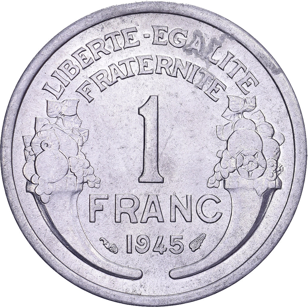 Francia, Franc, Morlon, 1945, Alluminio, SPL-, KM:885a.1