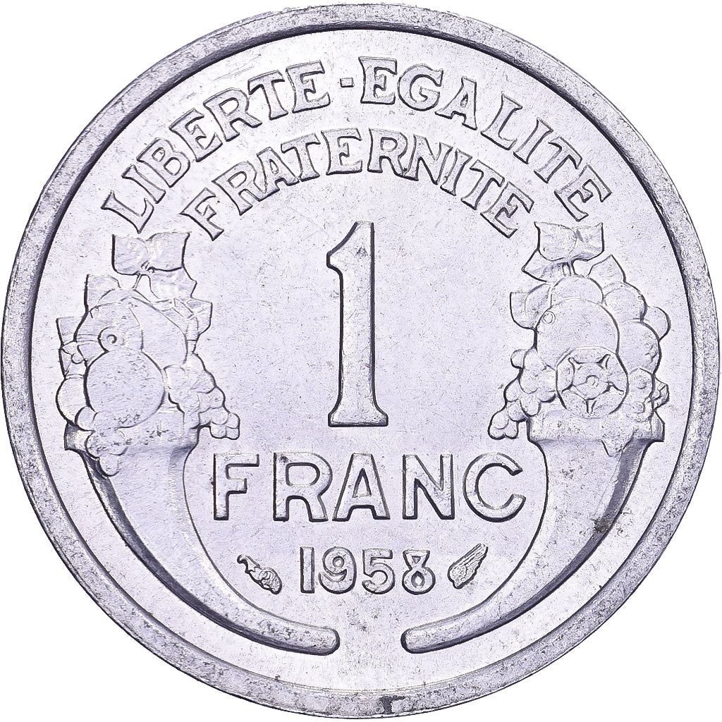 France, Franc, Morlon, 1958, Aluminum, MS(63), KM:885a.1