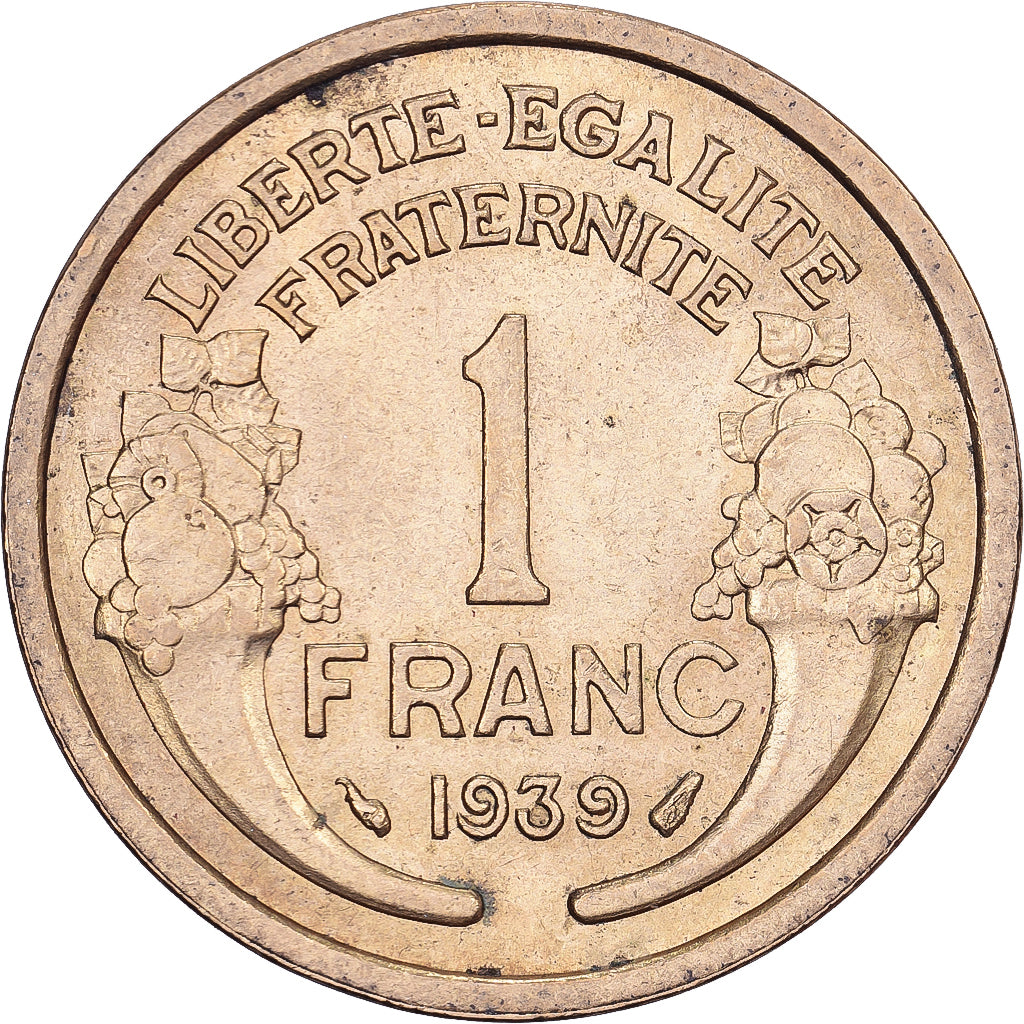 França, Franc, Morlon, 1939, Alumínio-Bronze, AU(55-58), KM:885