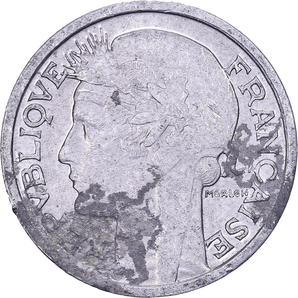France, 50 Centimes, Morlon, 1945, Castelsarrasin, Aluminium, TTB, KM:894.3a