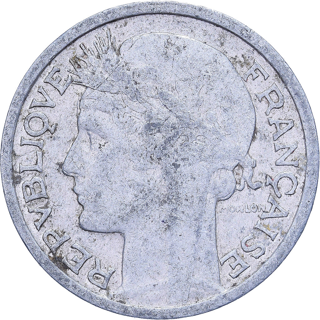 France, 50 Centimes, Morlon, 1945, Beaumont - Le Roger, Aluminium, TB+